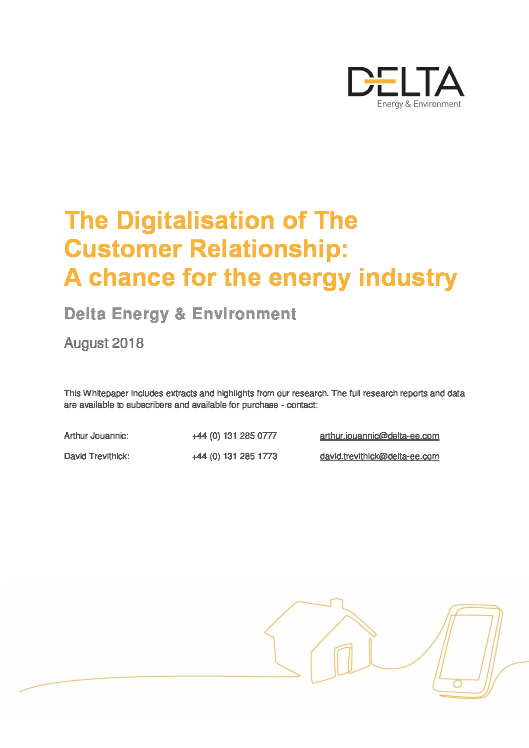 The Digitalisation of The Customer Relationship: A chance for the energy industry