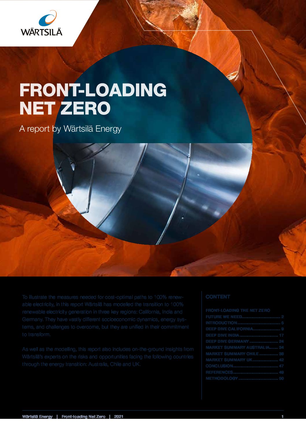 FRONT-LOADING NET ZERO A report by Wärtsilä Energy